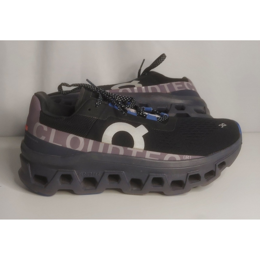 On Cloudmonster Womens Black & Gray Running Shoes Cushion Sneakers Size 10